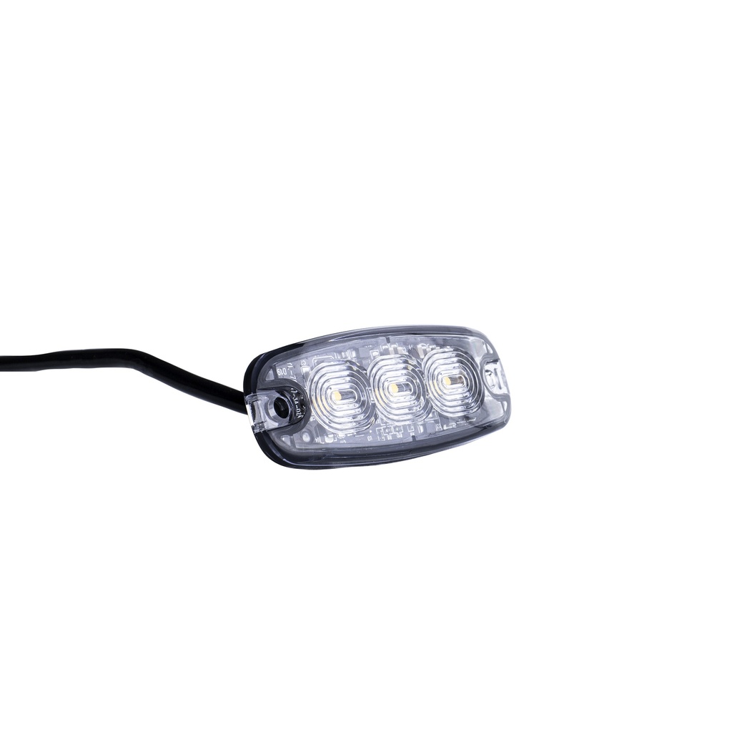 Flasher 3 LED - Clear Glass - Amber LED