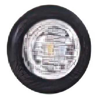 White LED Position Light Round 12/24V | Clear Lens