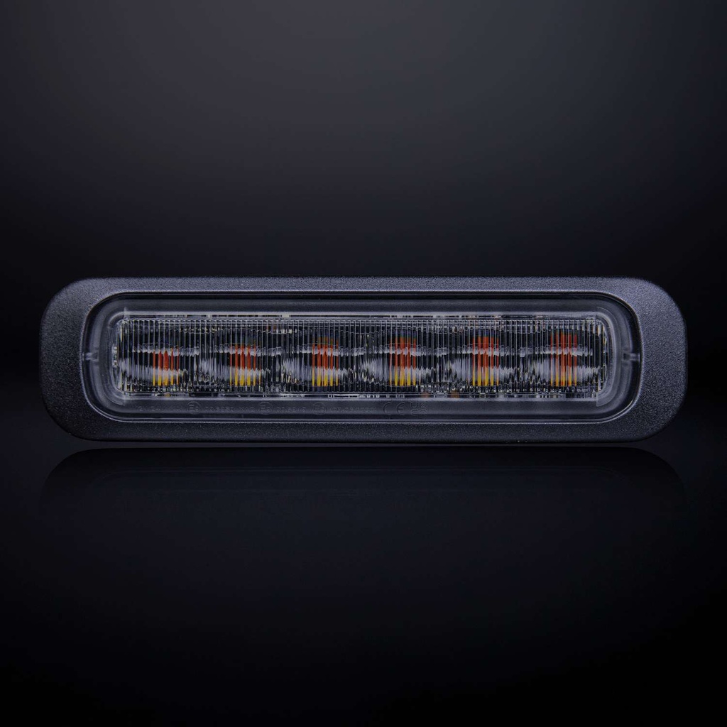 Dark Knight Strobe Light Amber 6 LED Dark Lens 