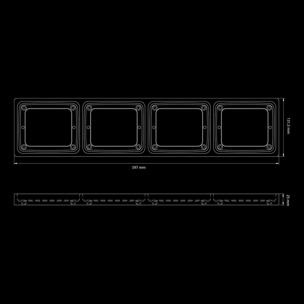 IZELED Frame 4 x Square