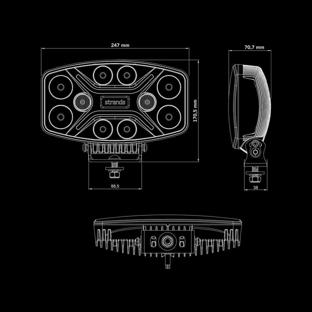 Dark Knight Insane Driving Light white LED Position Light