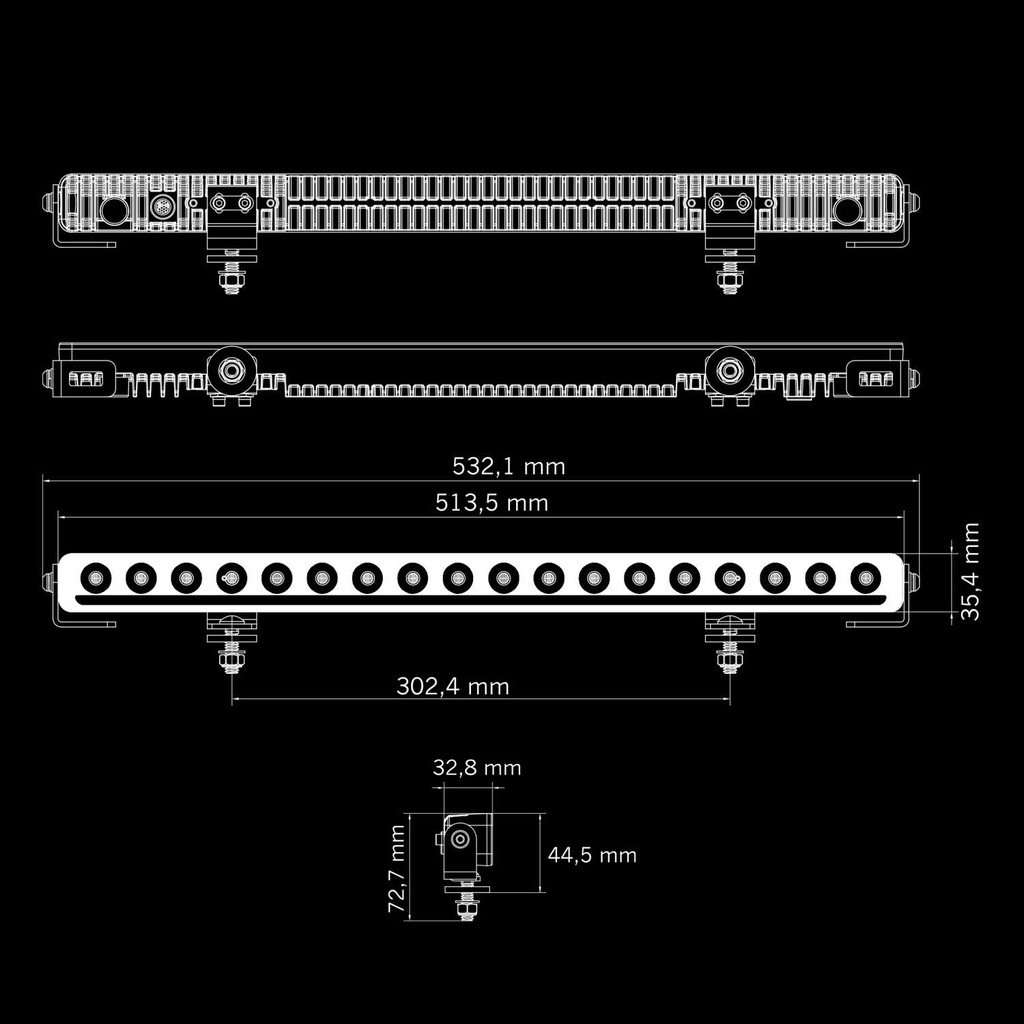 Nuuk D-Line LED Bar 20"