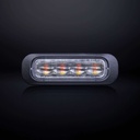 Dark Knight Strobe Light Amber 4 LED Clear Lens