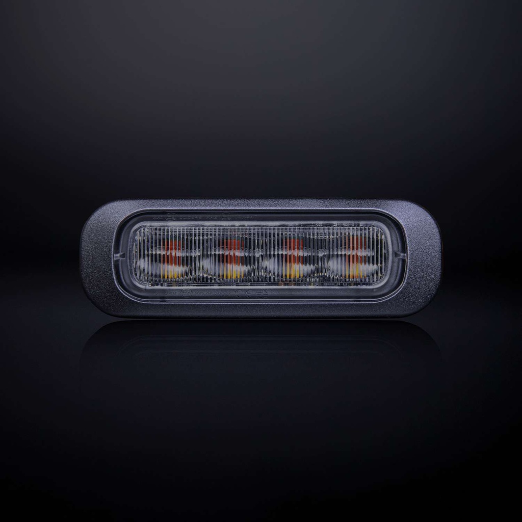 Dark Knight Strobe Light Amber 4 LED Dark Lens