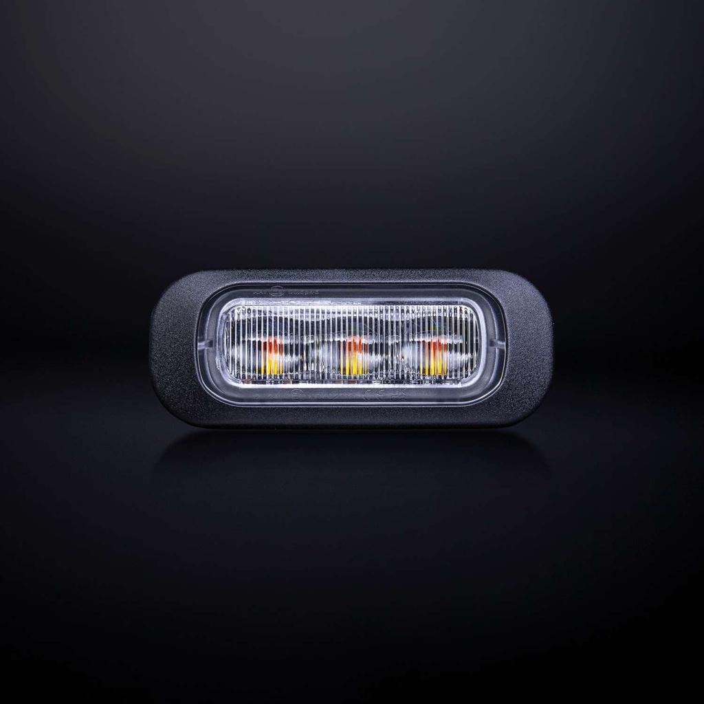 Dark Knight Strobe Light Amber 3 LED Cear Lens