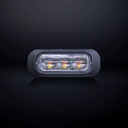 Dark Knight Strobe Light Amber 3 LED Cear Lens