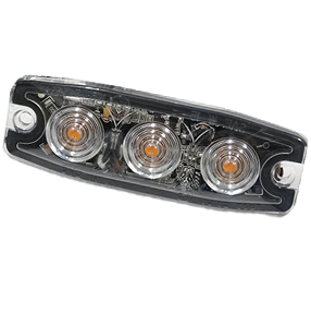 3-LED Ultra Thin Strobe Light - White