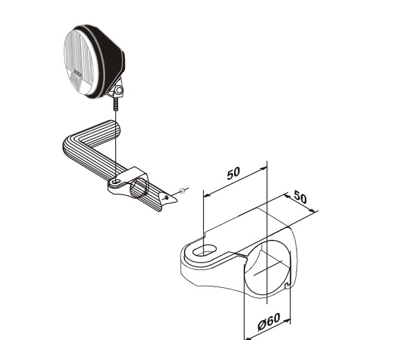 Trux Lamp Clamp Ø60mm | Airflow