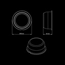 Viking LED Unit Red with Red Lens 12/24V | 0,5m Cable