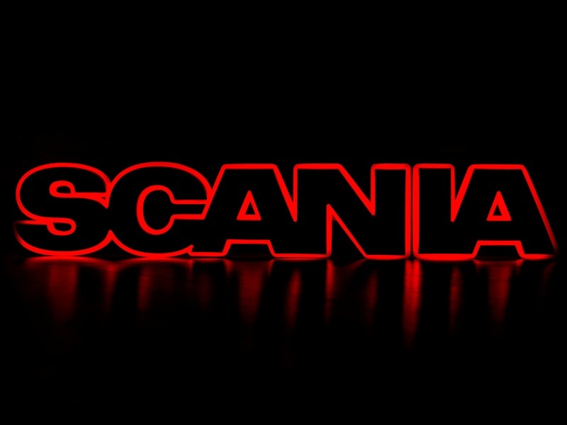 Scania LED lightbase for Scania (grill) logo - Red