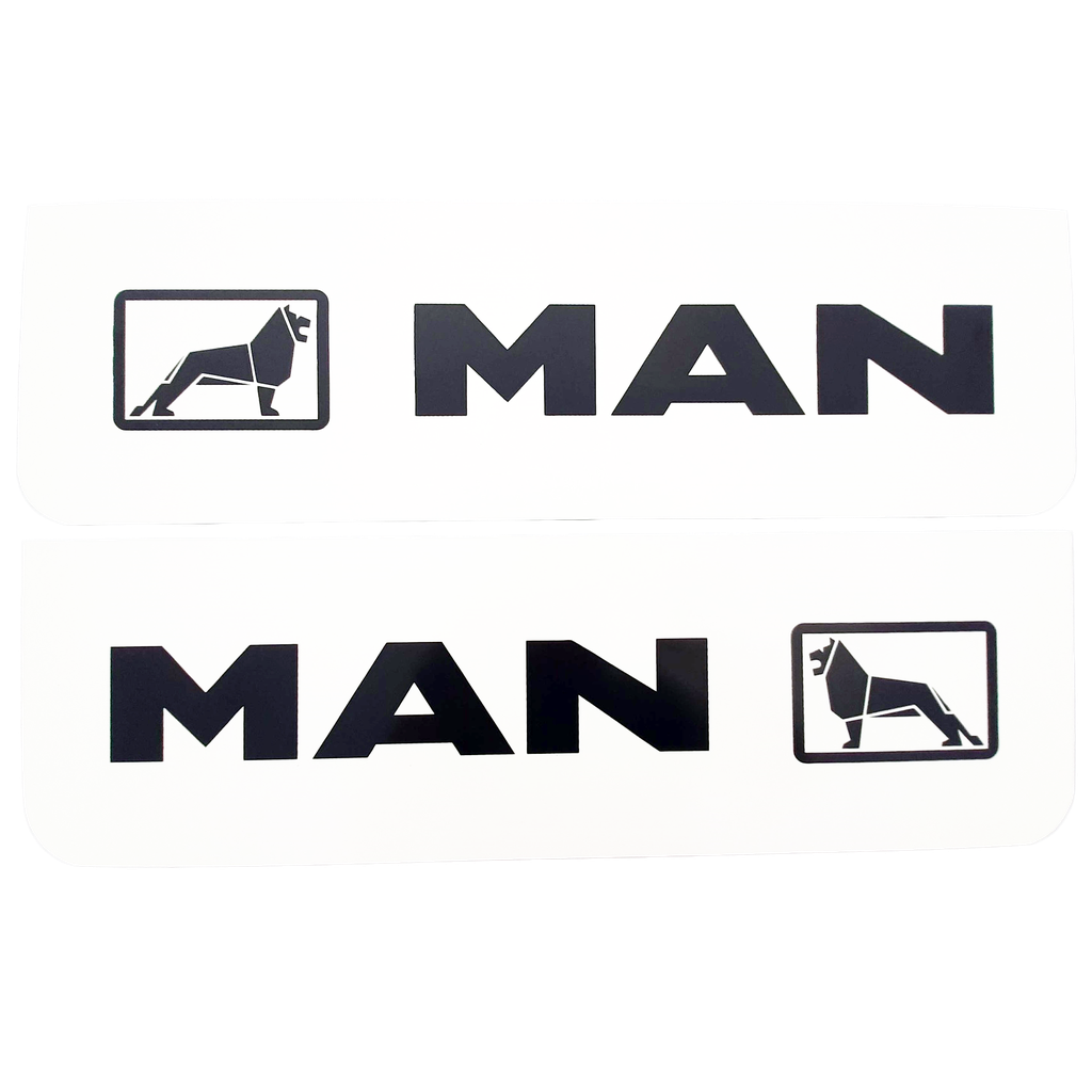 Spatlap Set voor MAN | Wit met Zwarte Opdruk | 60x18cm
