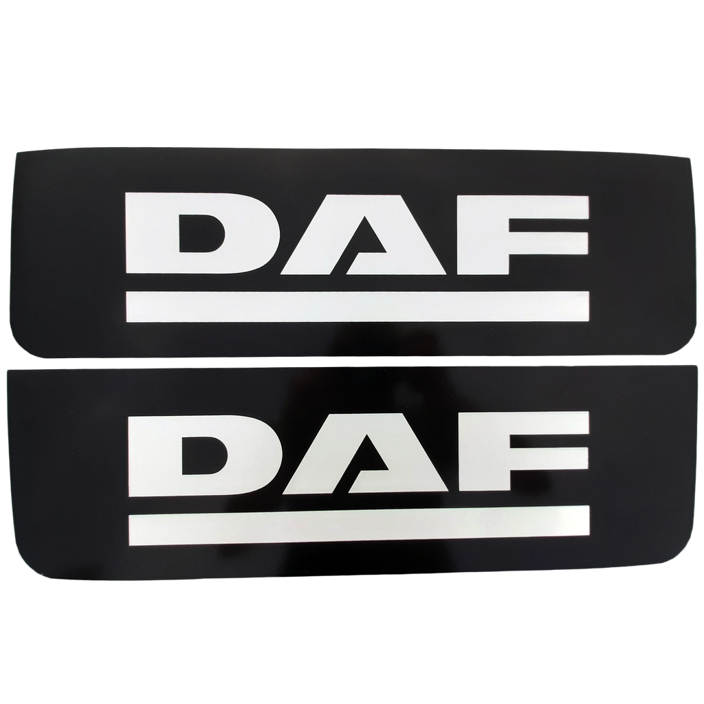 Spatlap Set voor DAF | Zwart met Witte Opdruk | 60x18cm
