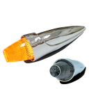 Torpedo Roof Marker Light LED Chrome | Amber with Clear Lens