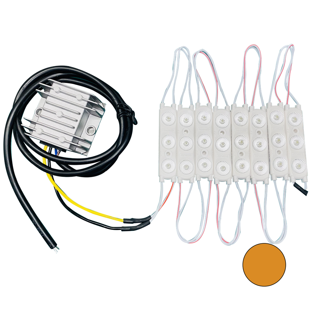 LEDs & Powerunit for Illuminated Truck Signs 110cm | Amber LEDs