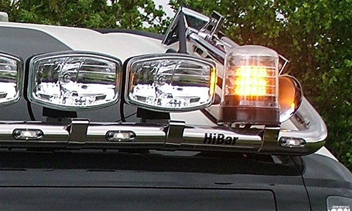 LED beacon 12-24V with clear lens