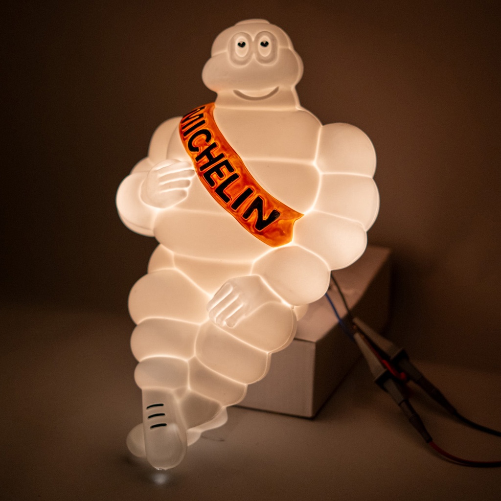 Old School Michelin Man with Halogen Lighting