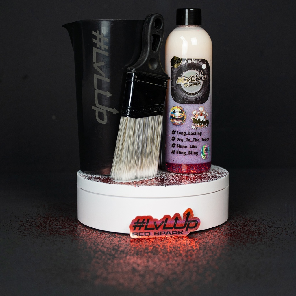 LvLup - Tireshine 250ml - Red Glitter Edition