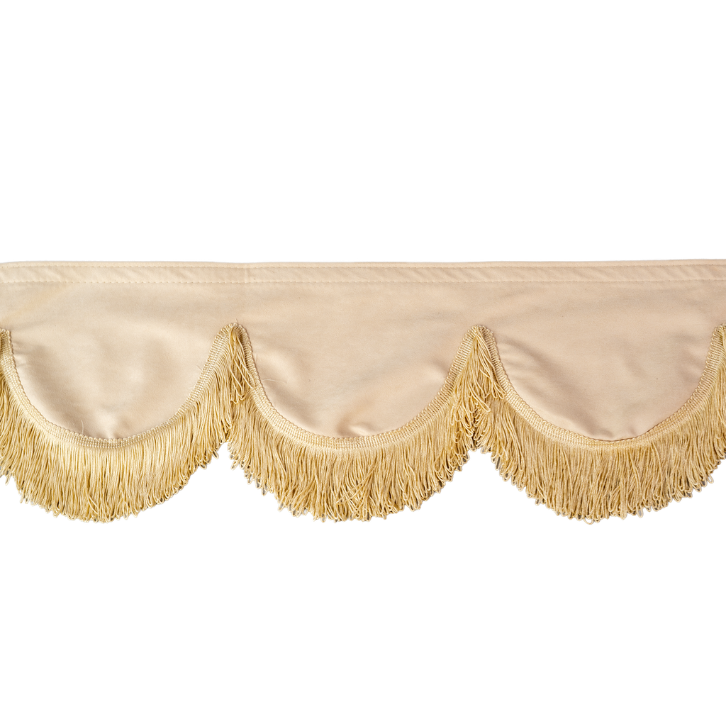 Nedking Front Curtain | Beige Alcantara / Suède Look