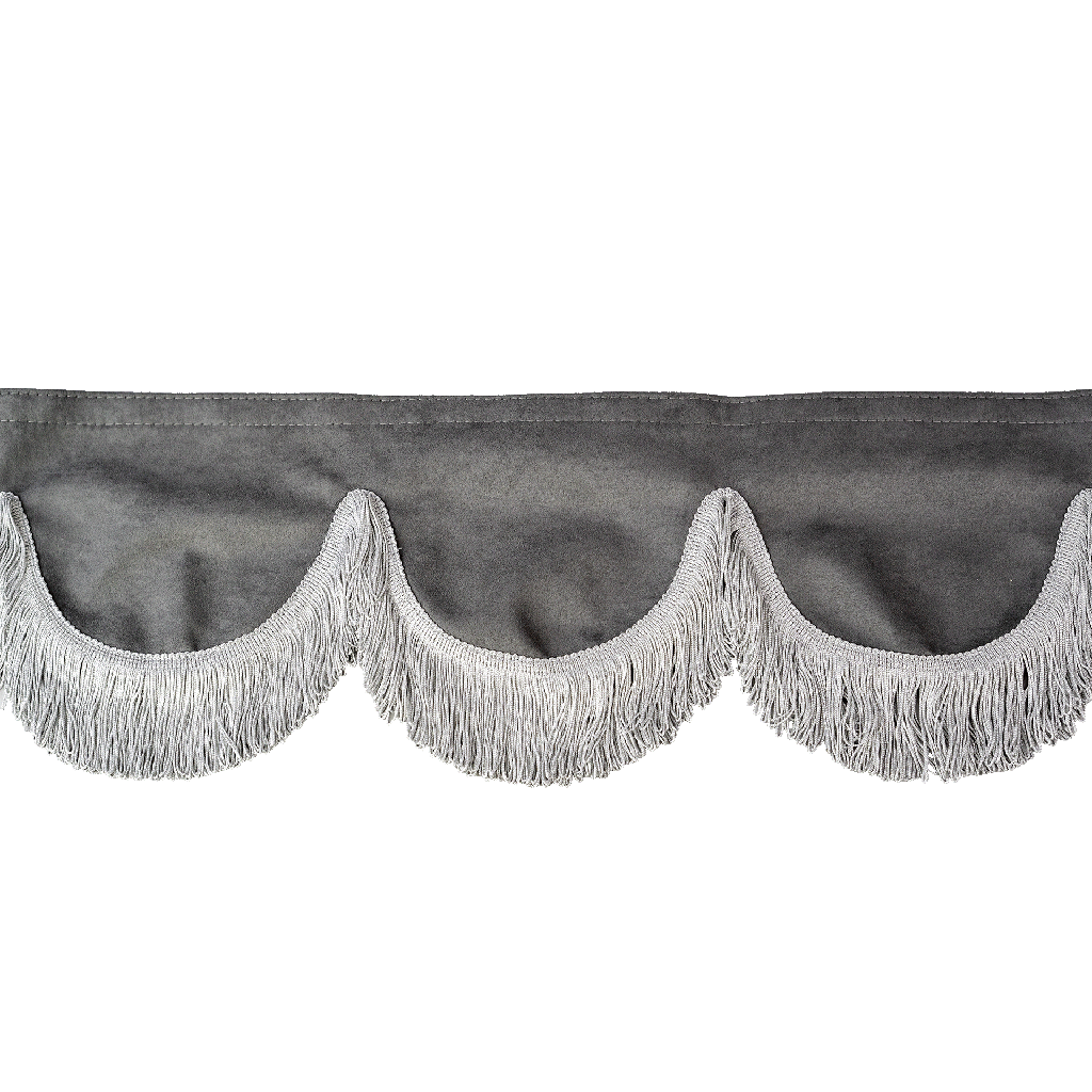Nedking Front Curtain | Grey Alcantara / Suède Look