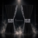 Nedking Side Curtains | Black | Danish Grey | 95cm