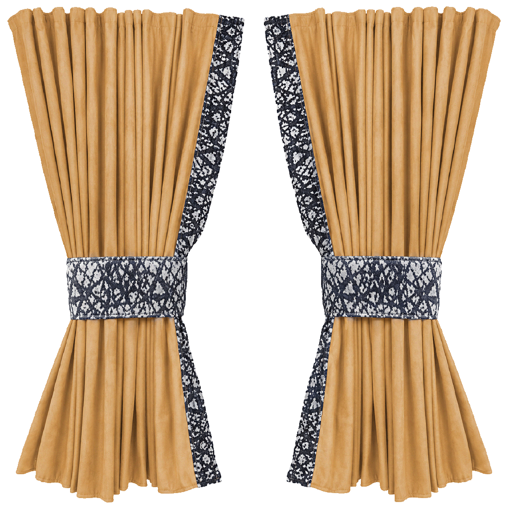 Nedking Zijgordijnen | Caramel | Deense Pluche Grijs | 95cm