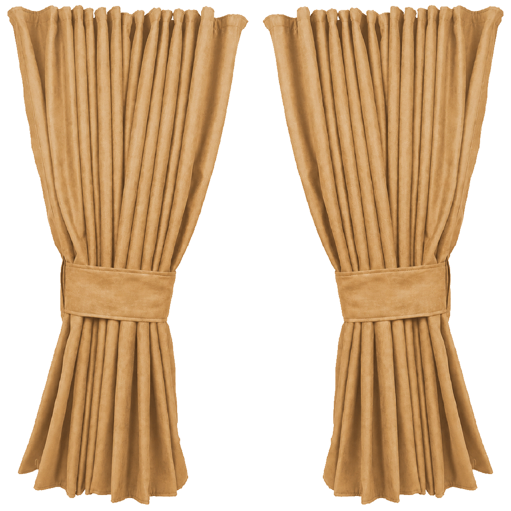 Nedking Zijgordijnen | Alcantara Caramel / Suède Look | 95cm