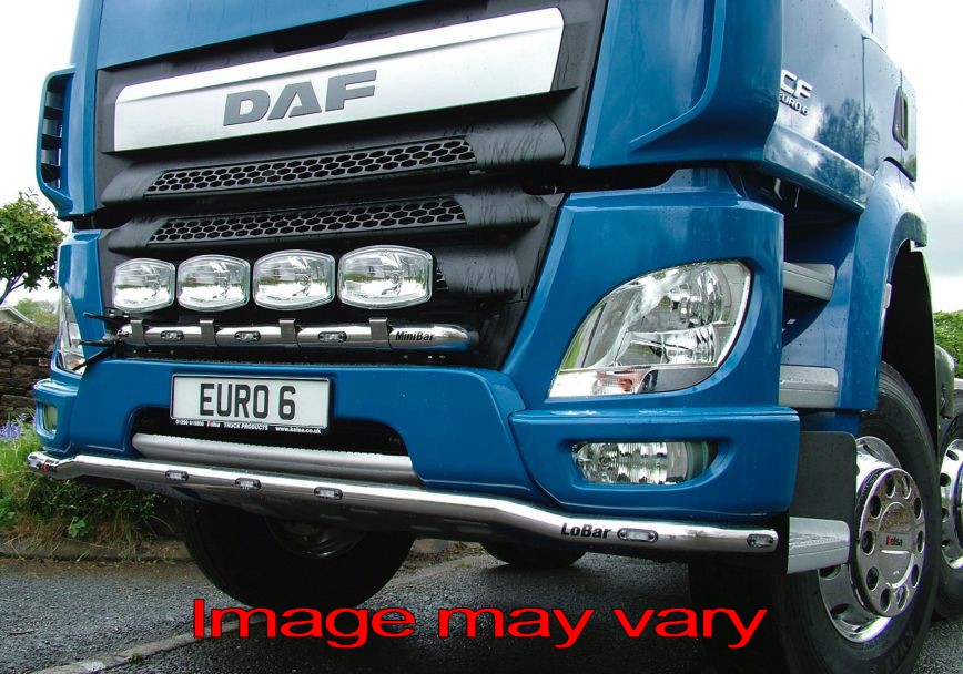 Aluminium LoBar voor Daf CF Euro 6 - Bouwbumper | 7 Oranje LEDs