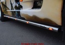 Stainless Steel SideBars for DAF XF95 | Wheelbase 3800mm | 5 Amber LEDs