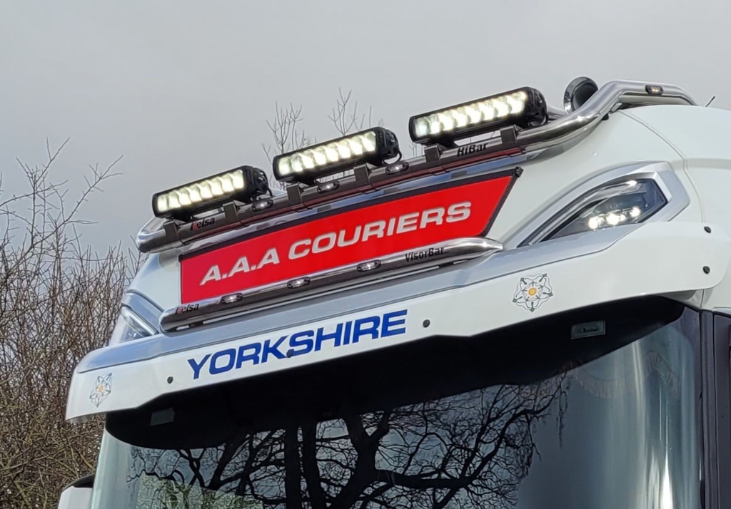 RVS VisorBar voor NGD DAF XG+ | 5 Oranje LEDs