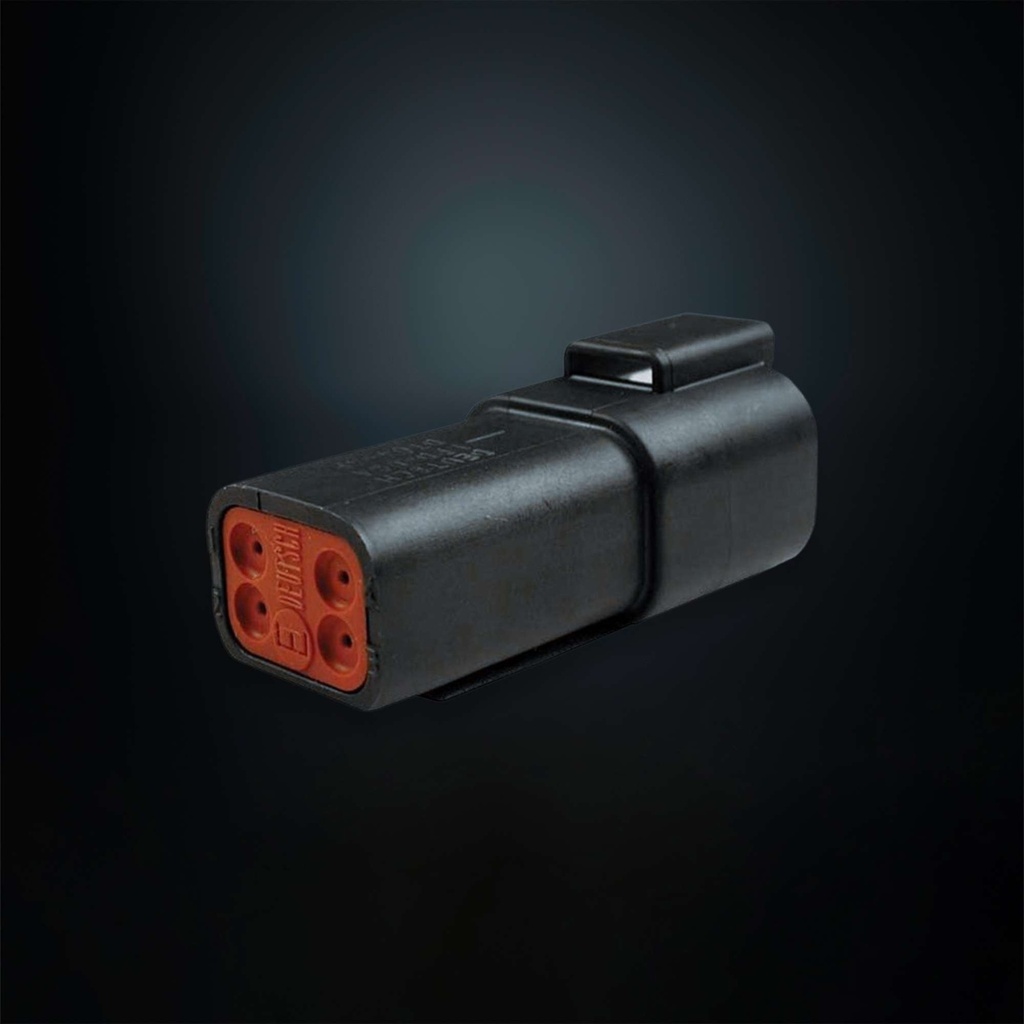 Deutsch connector 4-polig, zwart