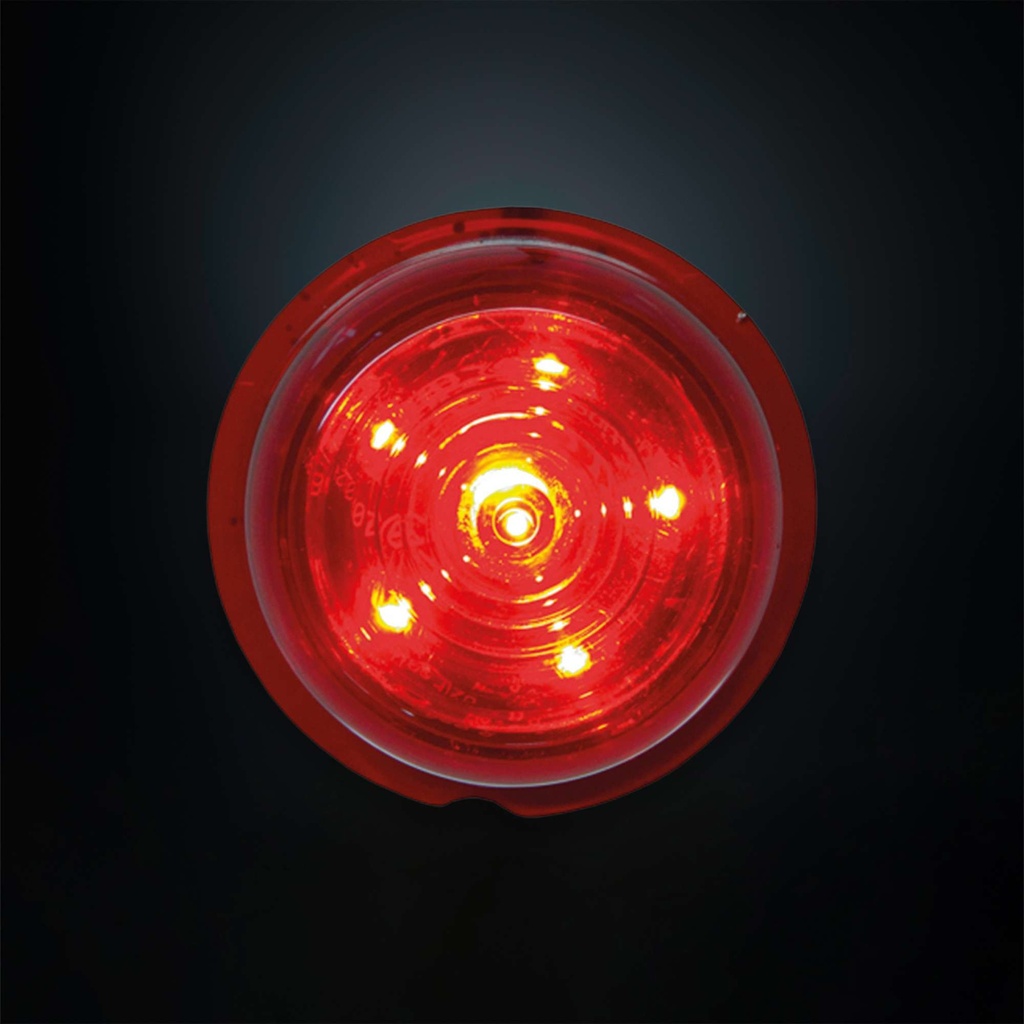 Viking 6 LED Unit Red | Red Lens | 0,5m Cable