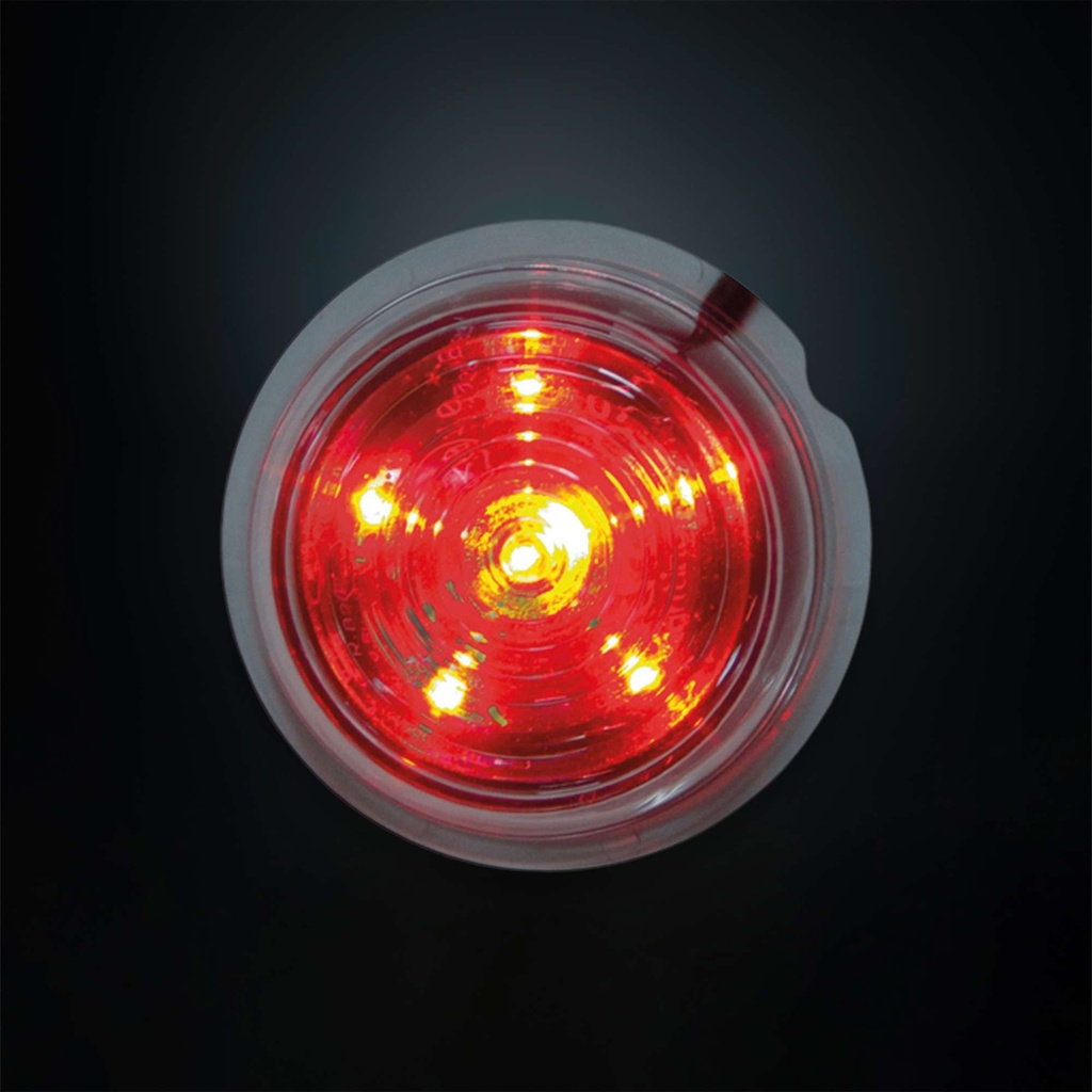 Viking 6 LED Unit Rood | Heldere Lens | 0,5m Kabel