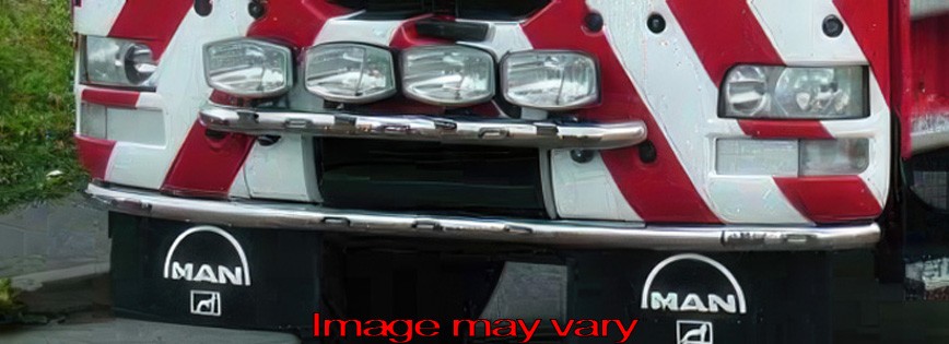 RVS LoBar voor MAN TGS met Bouwbumper | 5 Oranje LEDs