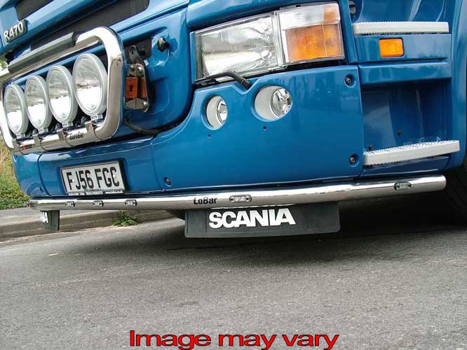 (ALU) (SLA08/W) R SERIE TOT 11-2009 LOBAR HOGE BUMPER MET WITTE LEDS ALUMINIUM