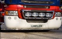 Aluminum LoBar for Scania R2 with Low Bumper | 5 White & 2 Amber LEDs