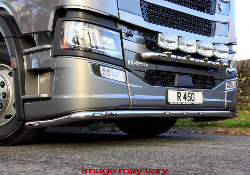 Aluminium LoBar voor Scania R&S NextGen met Medium Bumper | 7 Oranje LEDs