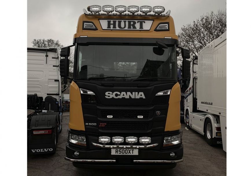 Aluminium LoBar voor Scania NextGen XT met Bouwbumper | 6 Oranje LEDs