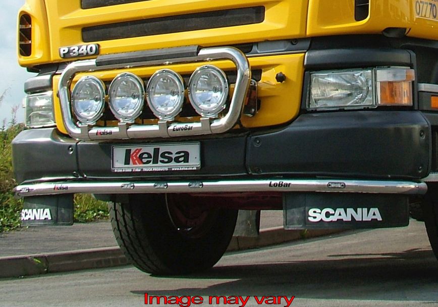 RVS LoBar voor Scania R1 met Bouwbumper | 5 Witte LEDs