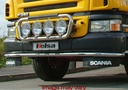 Stainless Steel LoBar for Scania R1 with Construction Bumper | 5 White LEDs