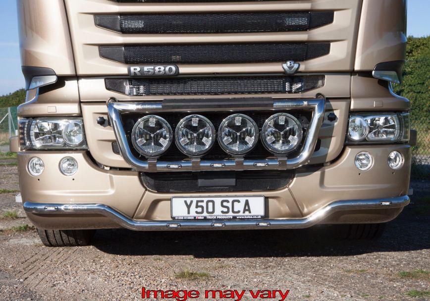 R2 LOBAR MET ORANJE LEDS RVS lage bumper (voorkant)