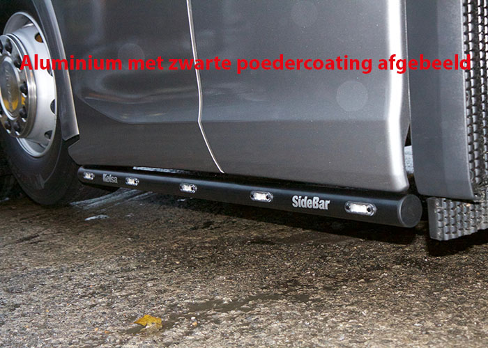 Aluminium SideBars voor Scania R&S NextGen 6x2 Midlift | Wielbasis 4050mm & 4150mm | Oranje LEDs | 2019+