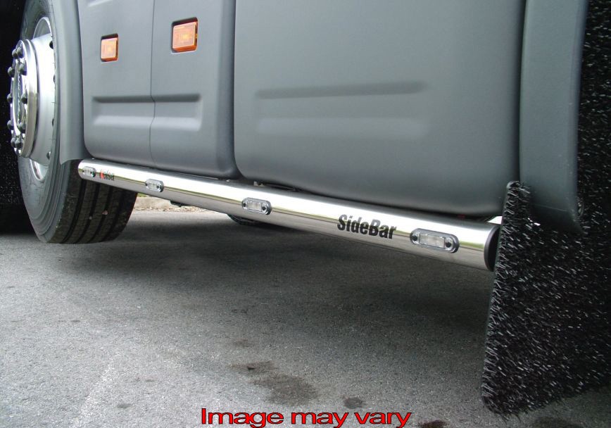 4/R SERIE 6X2 SIDEBARS MET ORANJE LEDS RVS (set)