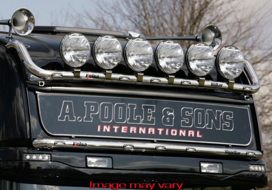 RVS VisorBar voor Scania 4 & R-Serie Topline | 5 Witte LEDs