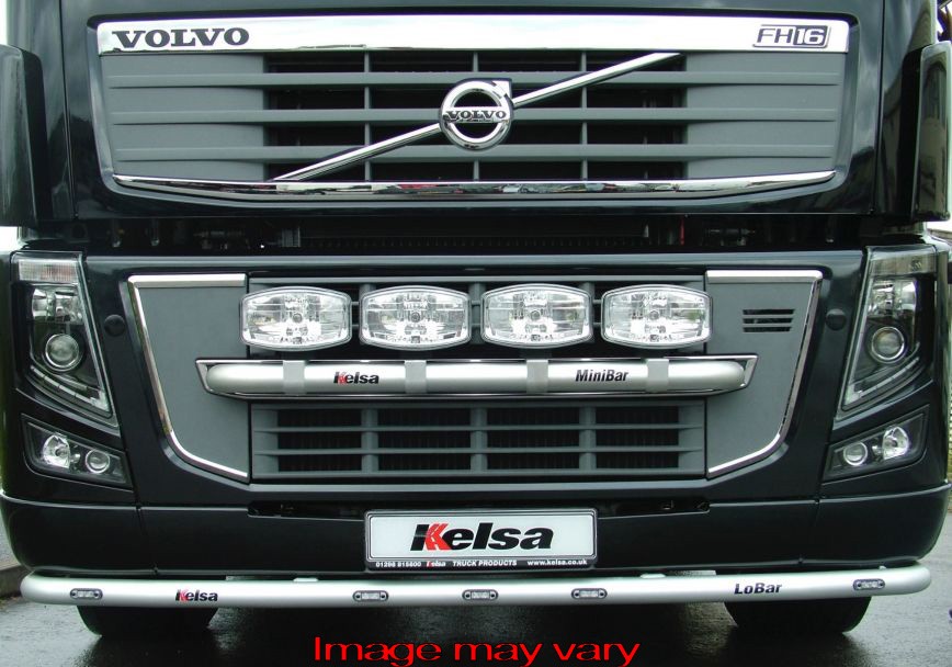Aluminum LoBar for Volvo FM/FH2&3 | 5 White & 2 Amber LEDs