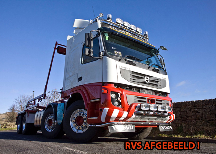 Aluminium LoBar voor Volvo FMX II | 5 Witte + 2 Oranje LEDs