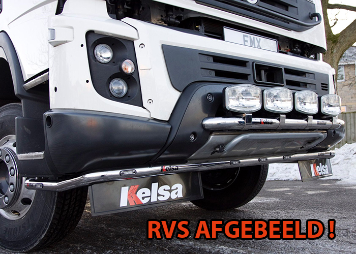Aluminum LoBar for Volvo FMX II | 5 White & 2 Amber LEDs