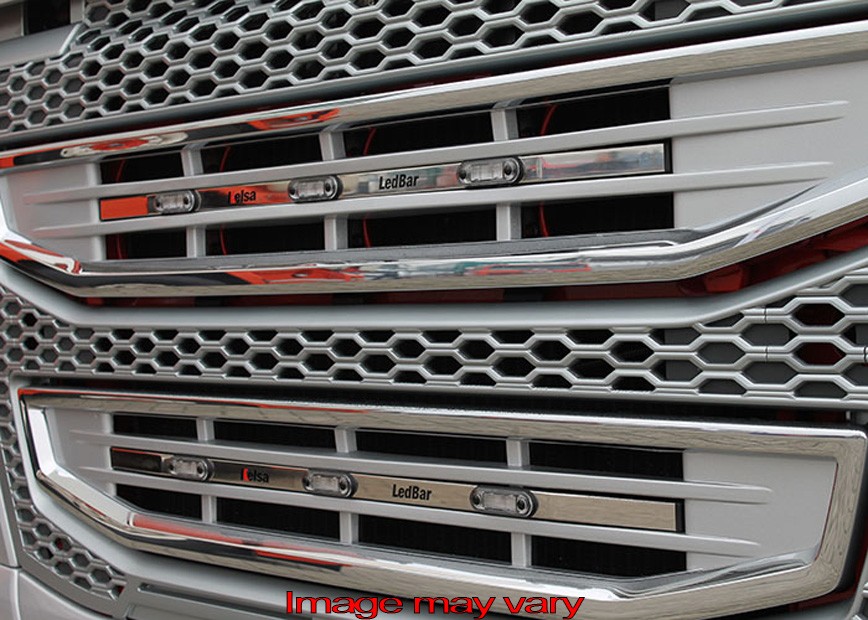 Stainless Steel LedBar for Volvo FM/FH4/4B | 3 Amber LED