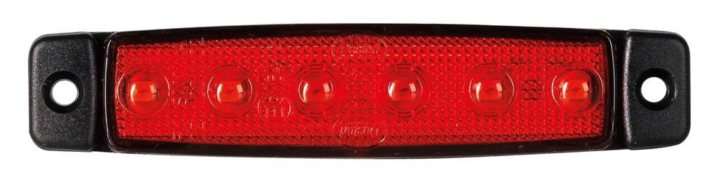DASTERI MARKEERVERLICHTING 6-LED 24V - ROOD