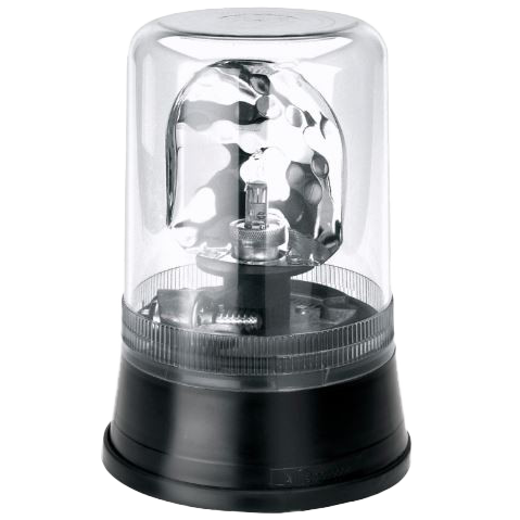 AEB "595" 24V rotating beacon - White / clear lens