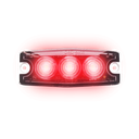 3-LED Ultra Thin Strobe Light - Red